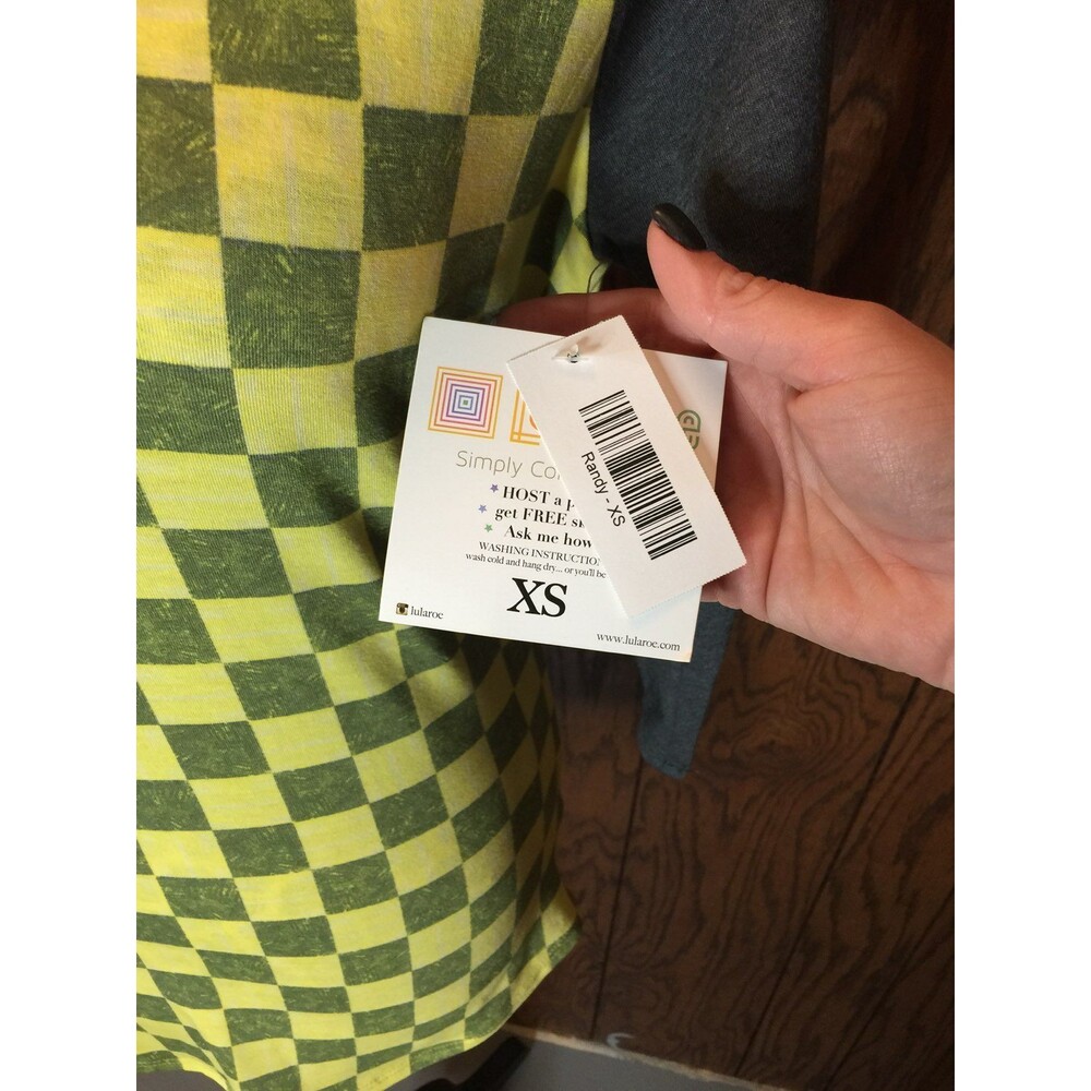 Xxs Lularoe Checkered Randy - Picture 2 of 5
